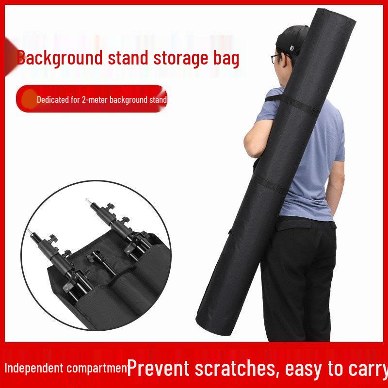 Borsa per Supporto Luce Fotografica e Ombrello in Tessuto Spesso con Supporto Sfondo Portatile da 2M