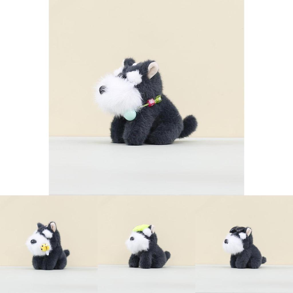 Plush Keychain Schnauzer Pp Cotton Stuffed Animal For Bag Decoration  Animal