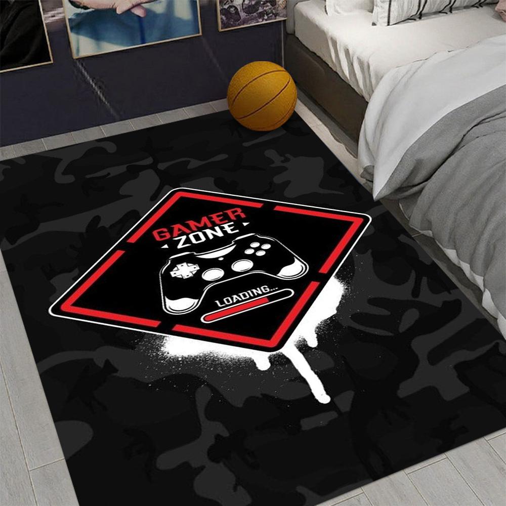 Alfombra de Juego para Habitación de Niño Alfombra Gamer Alfombra Temática de Juegos para Habitación de Niños Alfombra de Mando de Juego para Sala de Juegos Sala de Esports