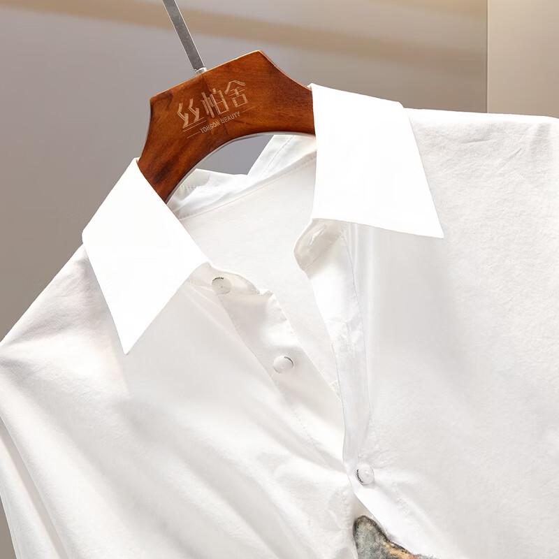 Damen Langarmshirt mit Cartoon-Print, locker