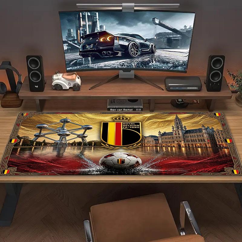 Belgium Color Mouse Pad Large Gaming Table Cushion Non-slip Laptop Tablet Big Mousepad XXL Mat Mini PC Playmat With Lock edge