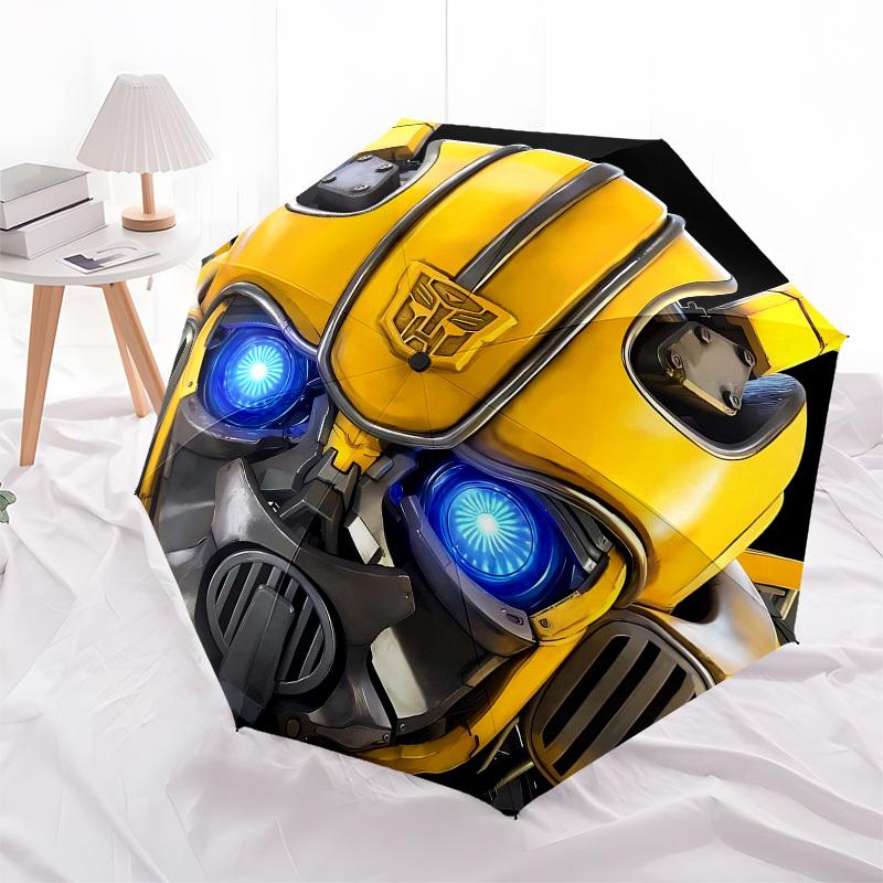 Transformer Bumblebee Automatic Opening and Closing, 8 rib Structure Portable Umbrella, Suitable for Men and Women in All Seasons Perfect G