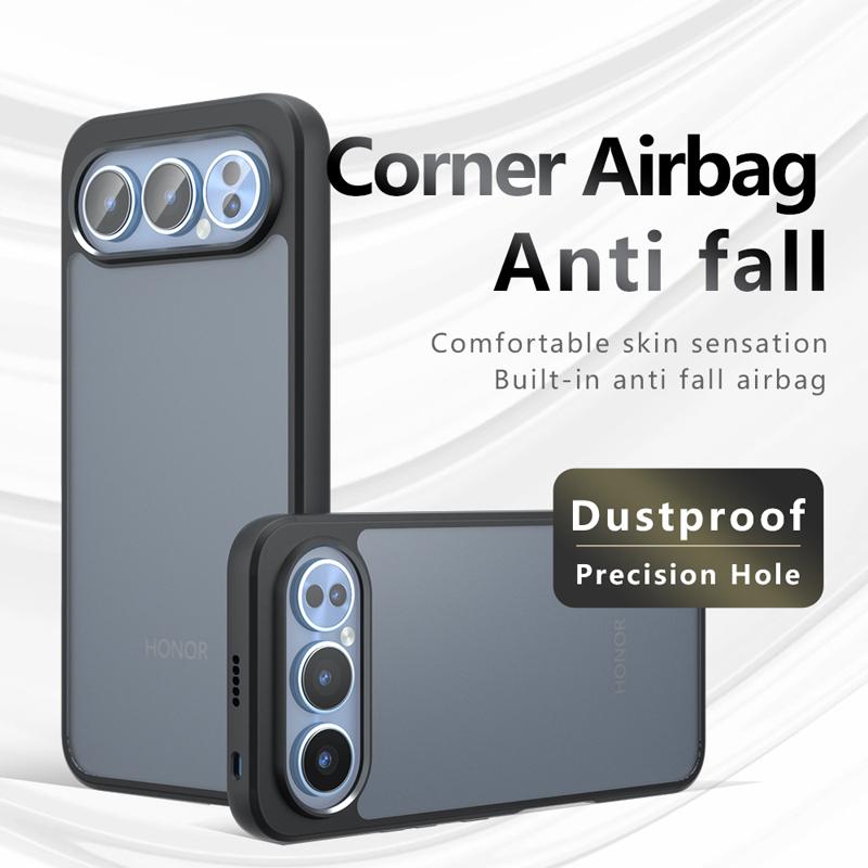 For Honor 500 Pro 500 Case Shockproof Frosted Skin Feel Matte PC+TPU Anti-fingerprint Transparent Cover For HONOR 500