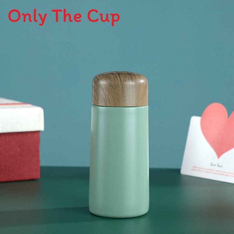 Japanese Retro Insulated Bottle With Wooden Lid For Office And Travel Use