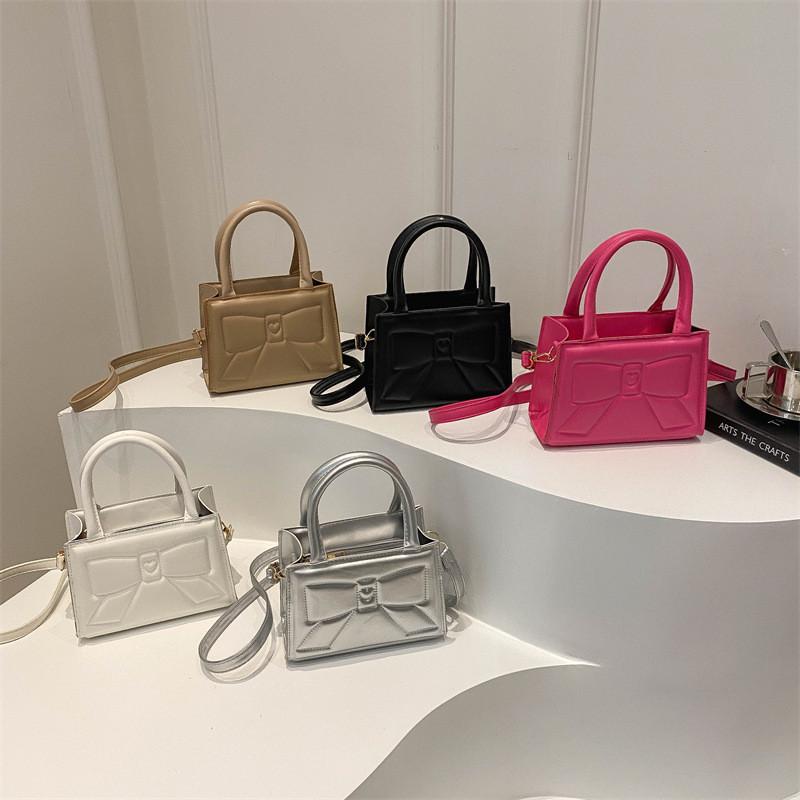 Crossbody Fashion Shoulder Bag With Bow Indentation Design For Daily Casual