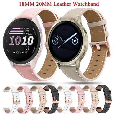 Cinturino in Pelle da 18mm 20mm Per Garmin Venu 4 41mm Forerunner 170Music 170 70 165 Vivoactive4S 5 6 Cinturino Venu SQ2 Plus 2s 3s Braccialetto