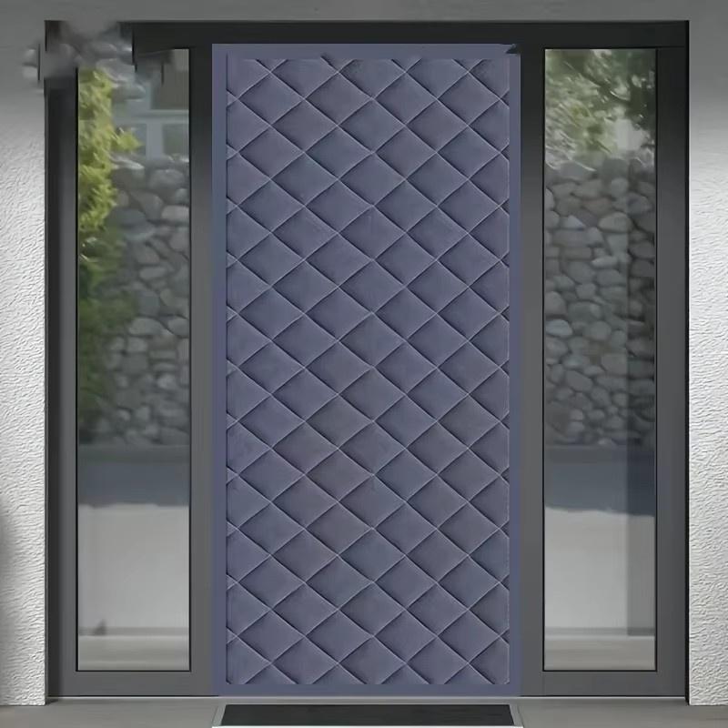 Winter Cotton Household Insulation, Heat Insulation, Windproof Door Curtain Solid Color Thickened Windproof, Cold Proof