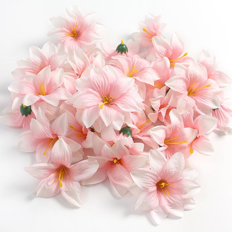 10Pcs Artificial Flower Heads For Home Room Decor Party Wedding Decoration New Year 2025 Gifts Craft Flower Wreath Accessories