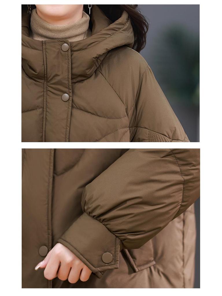 Women's Winter Short Down Jacket 2024 - New Popular Style, Petite Mom Thickened Warm White Duck Down Coat