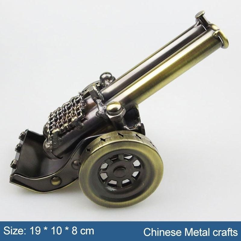 New Metal Cannon-model Creative Gift Iron Crafts Office Desktop Decoration