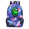 Among Us Game Merchandise Cartoon Print Student Bag + Oblique Span Bag + Shoulder Bag Combination