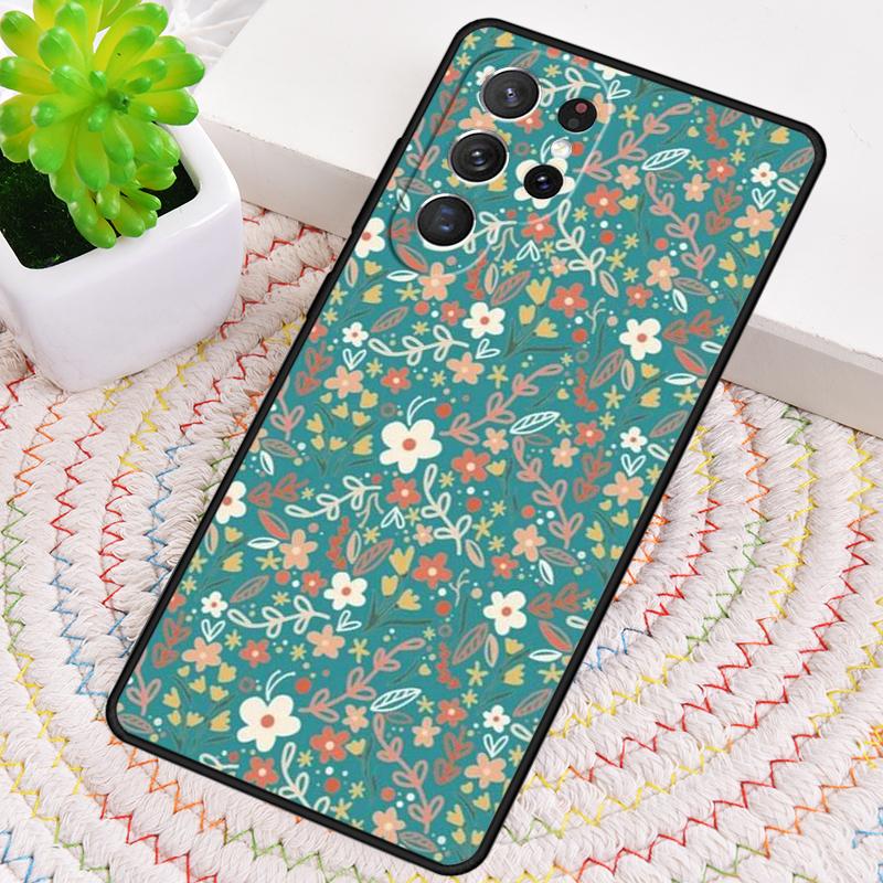 Floral Pattern Flower Phone Case for Samsung Galaxy Note 10 Pro S26 Ultra S23 S24 FE S25 S21 S22 PLUS Shockproof Cove