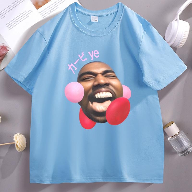 Funny Kirbye Graphic TShirt Kanye Parody Meme T Shirt Women Casual Cotton Comfortable T Shirts Soft Short Sleeve Male Clothing