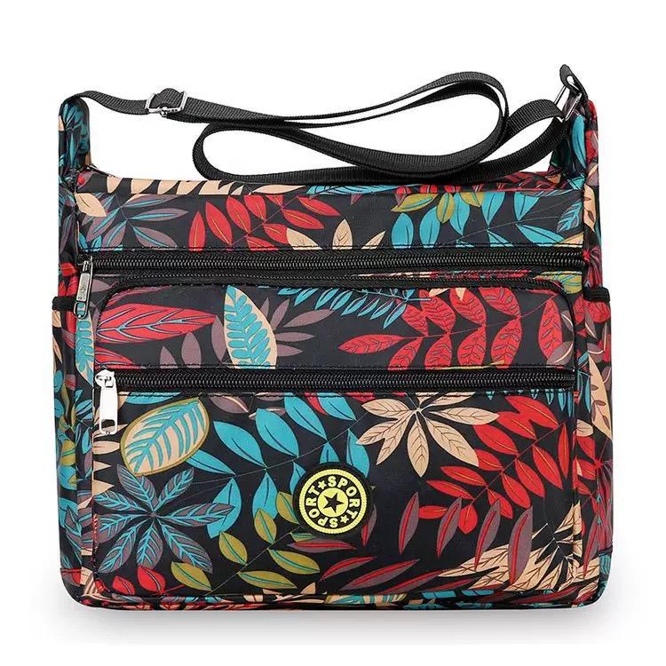 Borsa a tracolla da uomo in tessuto Oxford Casual da viaggio Crossbody)Borsa Grande Capacità Borsa Quadrata Piccola per Mezza Età Borsa degli Attrezzi