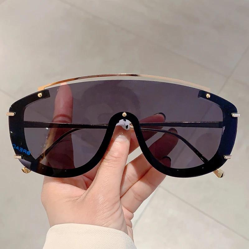 Fashion Women Men Sunglasses Stylish Leopard Print Gradient Outdoor Sports Shades Luxury Metal Design Oversize UV400 Protection
