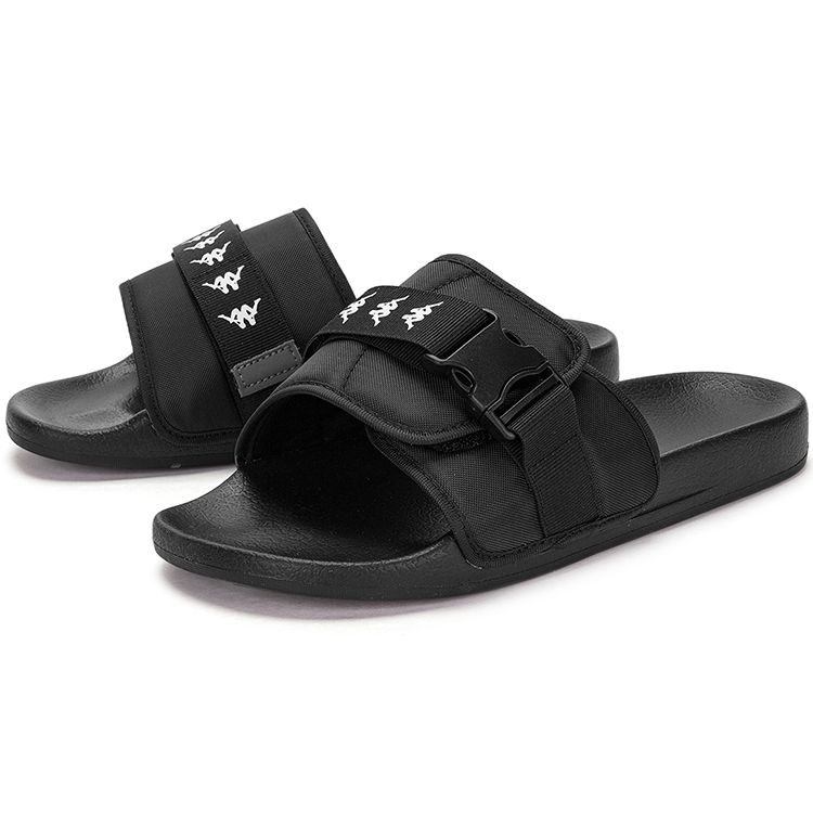 Kappa Outdoor Fashion Velcro Beach Non-Slip Slide Sandals Unisex Sandals Black K0DX5LT03-990