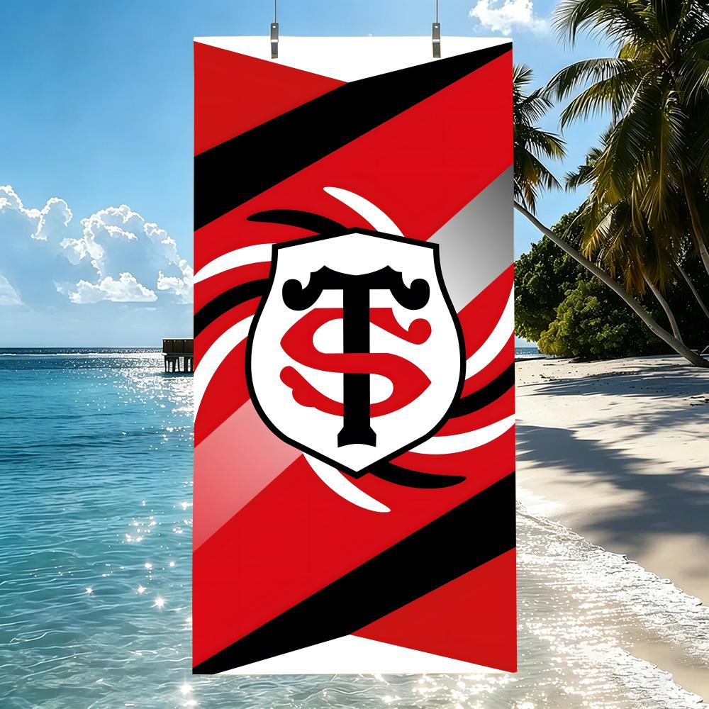 Asciugamano S-Stade Toulousain Asciugamano da spiaggia in microfibra, ad asciugatura rapida, senza sabbia, fibra ultrafine, super morbido.