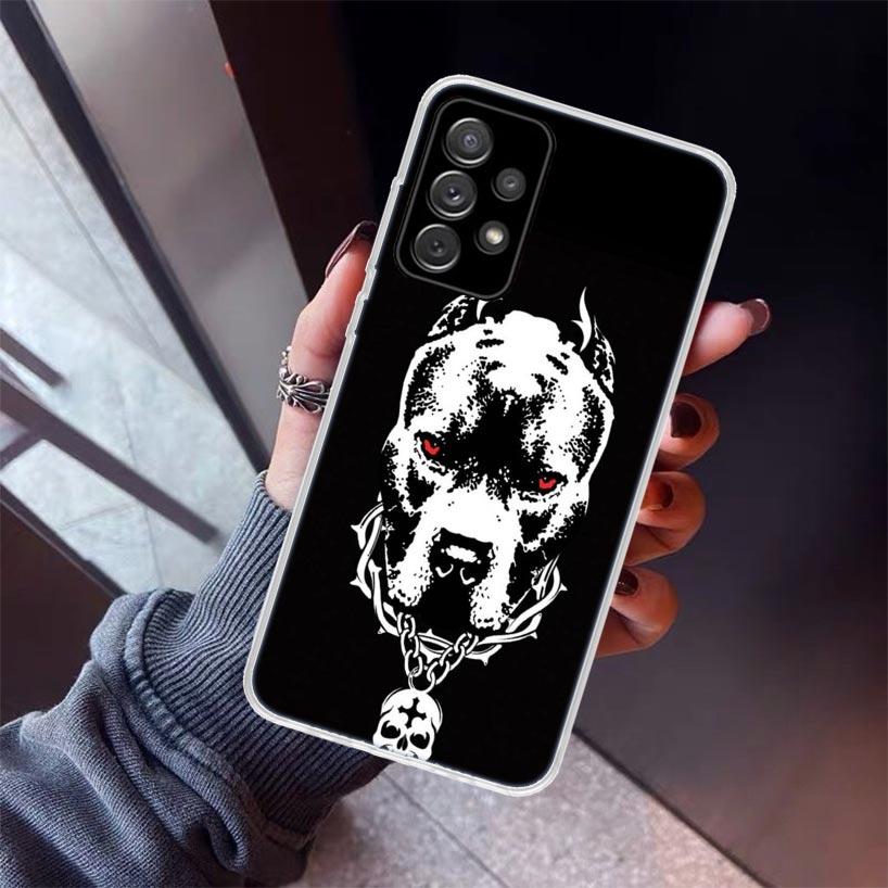 Pit Bull Lovely Dog Pitbull Phone Case For Samsung Galaxy A17 A57 A37 A16 A26 A36 A56 A15 A25 A35 A55 A14 A13 A54 A53 A34 A24 A3