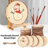 30pcs/set 5-6cm Round Wooden Pieces, Wood Slices, DIY Art Craft Accessories, Christmas Party, Wedding Decoration, DIY Crafts
