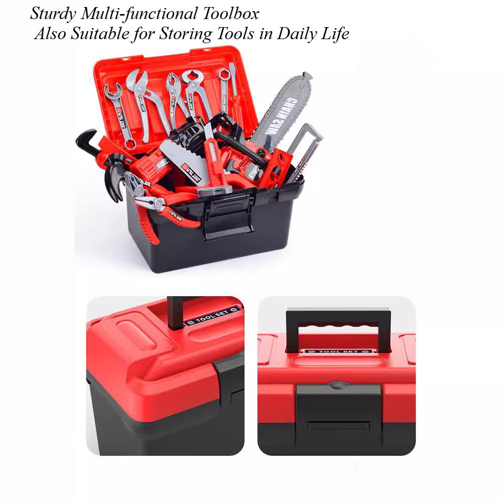 Kinder Reparaturwerkzeugset Rollenspiel Spielzeug Spielset Akkuschrauber Schraubendreher zum Bauen Simulierte Konstruktionsspielzeuge für Jungen Kindergeschenke