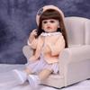 Fashion Reborn Babies Girl Doll Full Silicone Vinyl 22 inch Princess Long DIY Hair Realistic Newborn Dolls bebe Reborn XMAS Gift