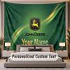 Benutzerdefiniertes Namens-Text-Wandteppich John Deere Personalisierter Polyester-Wandteppich für Schlafzimmer und Zimmer