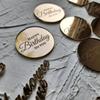 5Pcs/Set Of Circular Marked Acrylic Happy Birthday Cake Decoration Valentine'S Day Wedding Party Dessert Diy Decoration