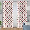 2pc Cute Ladybug and Strawberry Curtains, Polyester Fabric, Machine Washable, Suitable for Bedroom and Living Room Decoration