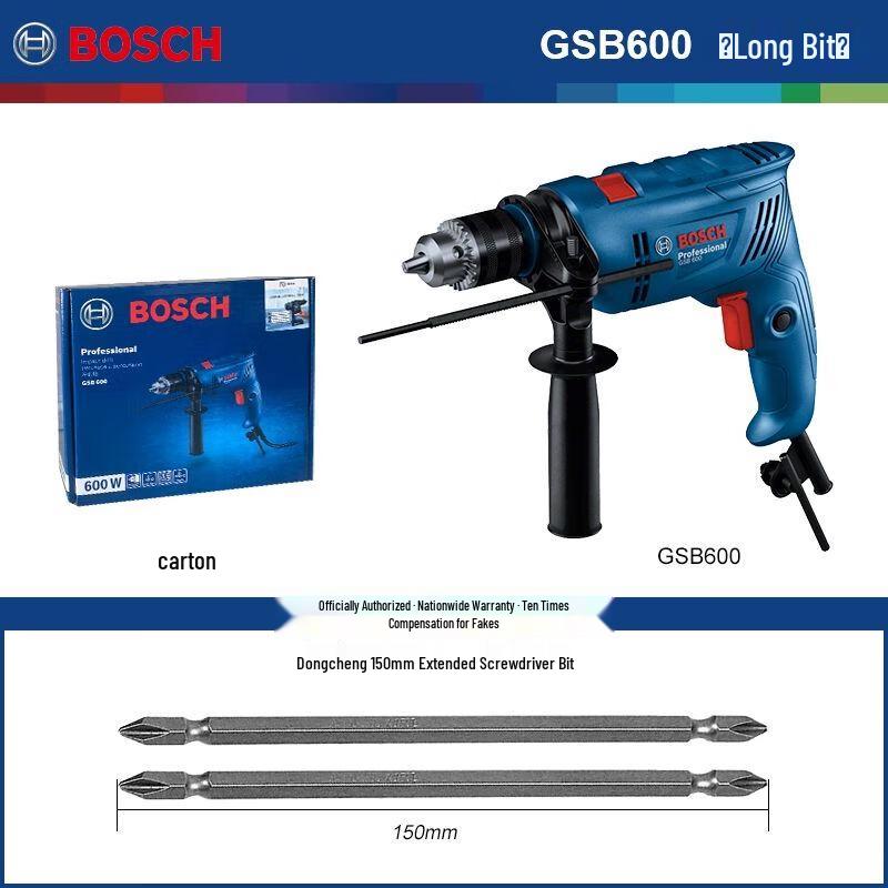 BOSCH GSB 600 Corded Impact Drill/Driver CN plug (adapter included)