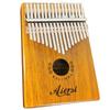Solid Koa 17 Keys Kalimba Finger Piano Keyboard Musical Instrument Gift With Songbook,Tune Hammer and Bag