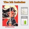 Disney Pearl Painting Mulan Red Sun Background Blend 5D DIY Pearl Picture Crafts for Adults/Beginners Gift Ideas Home Decor