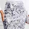 Women Skirt High Waist Shiny Sequin Decoration Slimming Leg Shape Office Lady Skirt Daily Work Party Wear