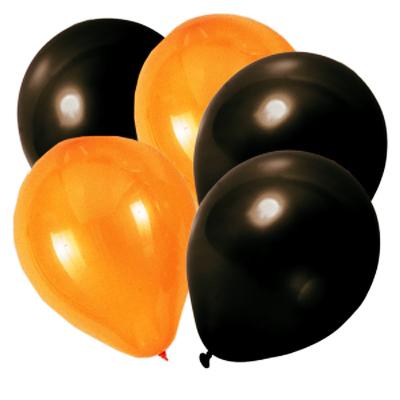 Balony Matowe 11 Cali, Czarne I Pomarańcz, 20 Szt.