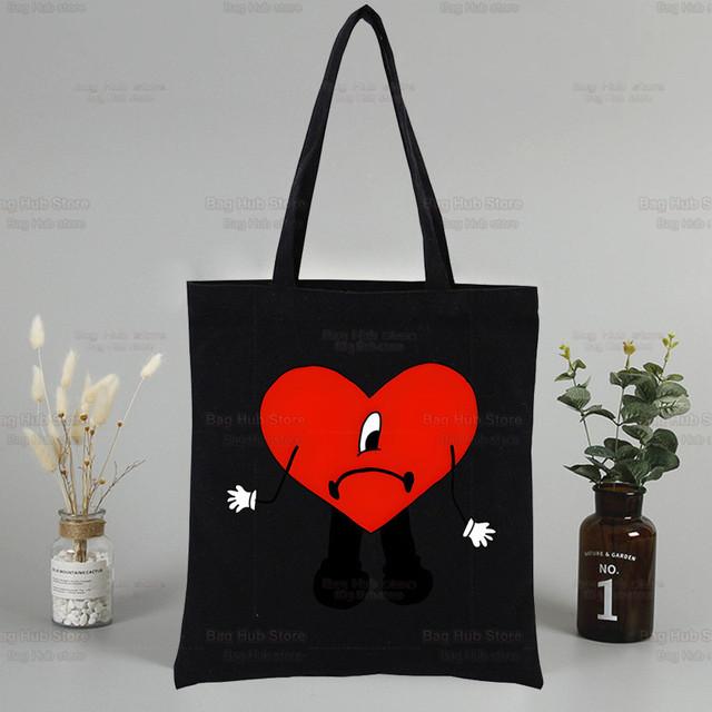Un Verano Sin Ti Musikalbum Canvas Tragetasche Schwarze Taschen Harajuku Lässig Weiblich Mädchen Tragetasche Eco Shopper Umhängetaschen