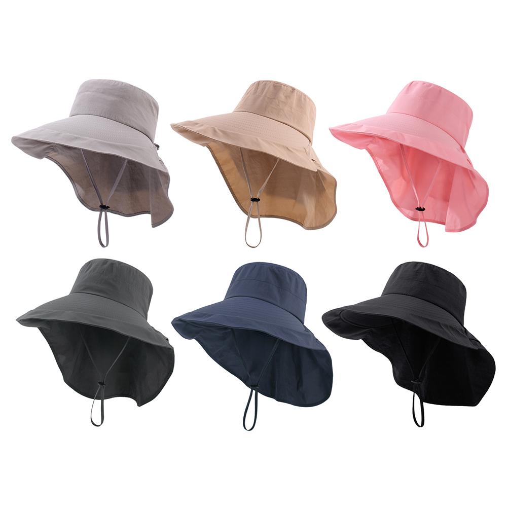 Breathable Outdoor Bucket Hat UV Protection Neck Flap Hat  for Hiking Fishing Travel