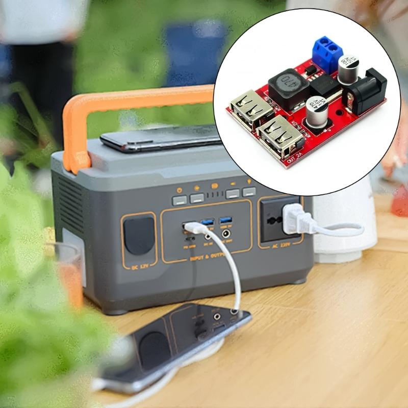 Versatile DCBuck Converters Module with Double USB Port for 5V 3A Charging from 9V/12V/24V/36V Sources To 5V3A Output