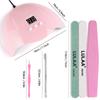 YIKOOLIN Professional Nail Art Kit With LED UV Nail Lamp Gel Curing Machine Electric Nail File Drill Manicure Tools Set