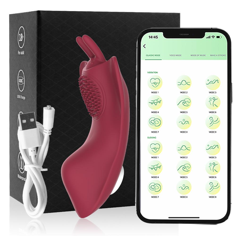 Vibrator Wearable Butterfly Bluetooth APP Clitoris Stimulator G-spot Massager Wireless  Wearable Panty Vibrator Couple Intimate Sex Toys For Women