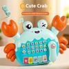 Children Early Education Toy Crab Storyteller Machine Musical Toy with Songs/Piano Function