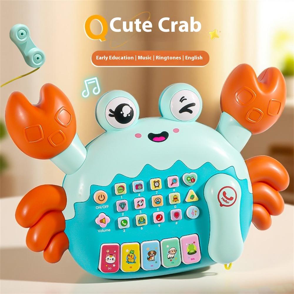 Children Early Education Toy Crab Storyteller Machine Musical Toy with Songs/Piano Function