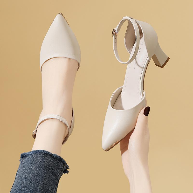 Fashion sandals summer casual shoes buckle temperament fashion new product pointed high heel good