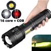 5000LM Hochleistungs-XHP160+COB-Taschenlampe TYPE-C wiederaufladbare Zoom-Taschenlampe für Camping, Arbeit, Notfall