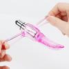 Tongue Shaped Finger Vibe Waterproof Finger Stimulator Mini Battery Operated Vibration Massager Tool with Dots
