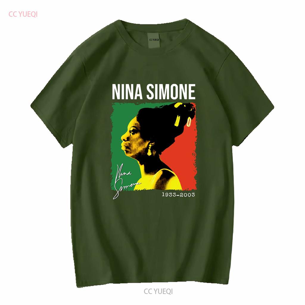 Maglietta Hot Nina Simone Mese della Storia Nera Per Fan Unisex S 5xl T 1cm1071 Maniche Lunghe O Corte Vintage Lavata Grafica Streetwear