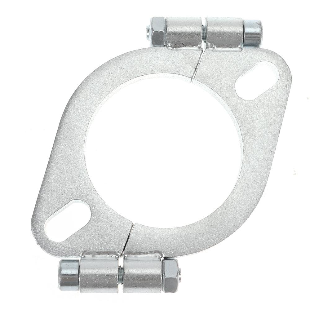 Compatible with Flange Repair, Silver Steel 2.5" / 63 Mm Split Flat Oval Flange Connection Replacement Accessory, Compatible with Exhaust Flange