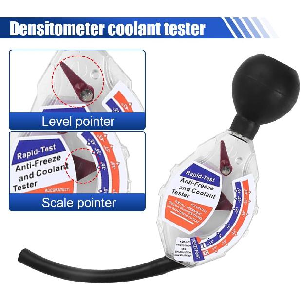 Antifreeze Coolant Tester, High Accuracy Dial Type Coolant Hydrometer Testers, Universal Car Battery Liquid Densitometer Automotive Antifreeze Tester