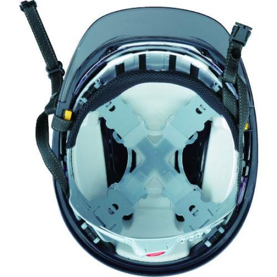 TOYO SAFETY Přilba Venti Plus s ochranou a polystyrenovou vložkou bílá/zelená/průhledná č. 391F-G-C