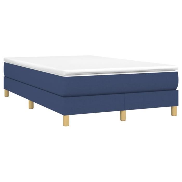 3144165 vidaXL Divan Bed with Mattress Blue 120x200 Cm Fabric