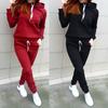 Elegante Tuta da Ginnastica alla Moda da Donna Lusso Felpe con Cappuccio Felpa e Set di Pantaloni