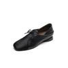 Fashion NEW Spring/Autumn Women Pumps Square Toe Strange Heel Shoes Genuine Leather Shoes for Women Horsehair Lace-up Soft Women Shoes